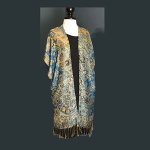 Cashmere & Silk Kimono Jacket Poncho S-XL